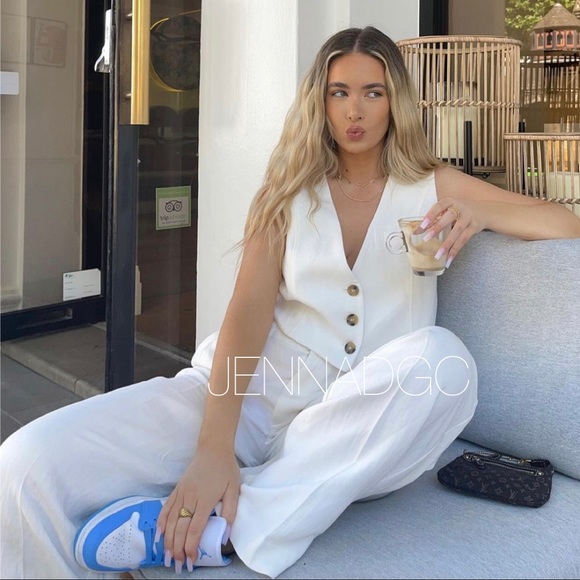 Zara White Linen Blend Set NWT - Picture 6 of 17